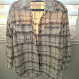 H&M Shacket in neutral tones